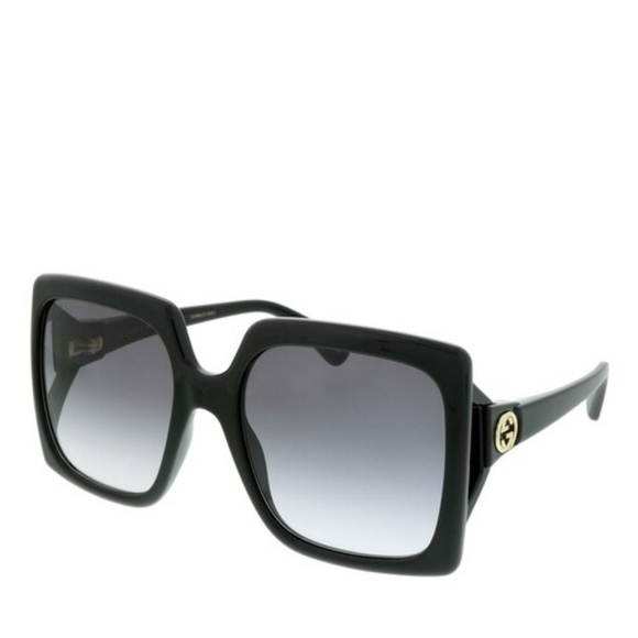 NEW GUCCI OVERSIZED SQUARE WOMEN'S SUNGLASSES GG0876S 001 GUCCI BLACK EYEWEAR - Picture 4 of 8